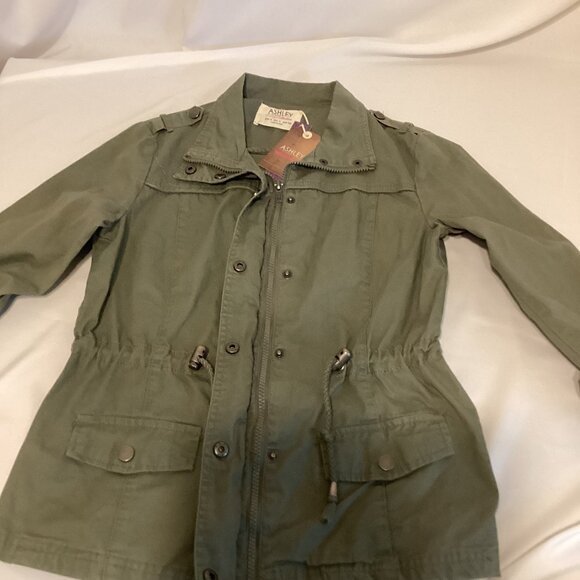 Ashley by 26 Intl Olive Utility Jacket NWT Women’s Size S – Tiger Sparkle - Picture 2 of 9